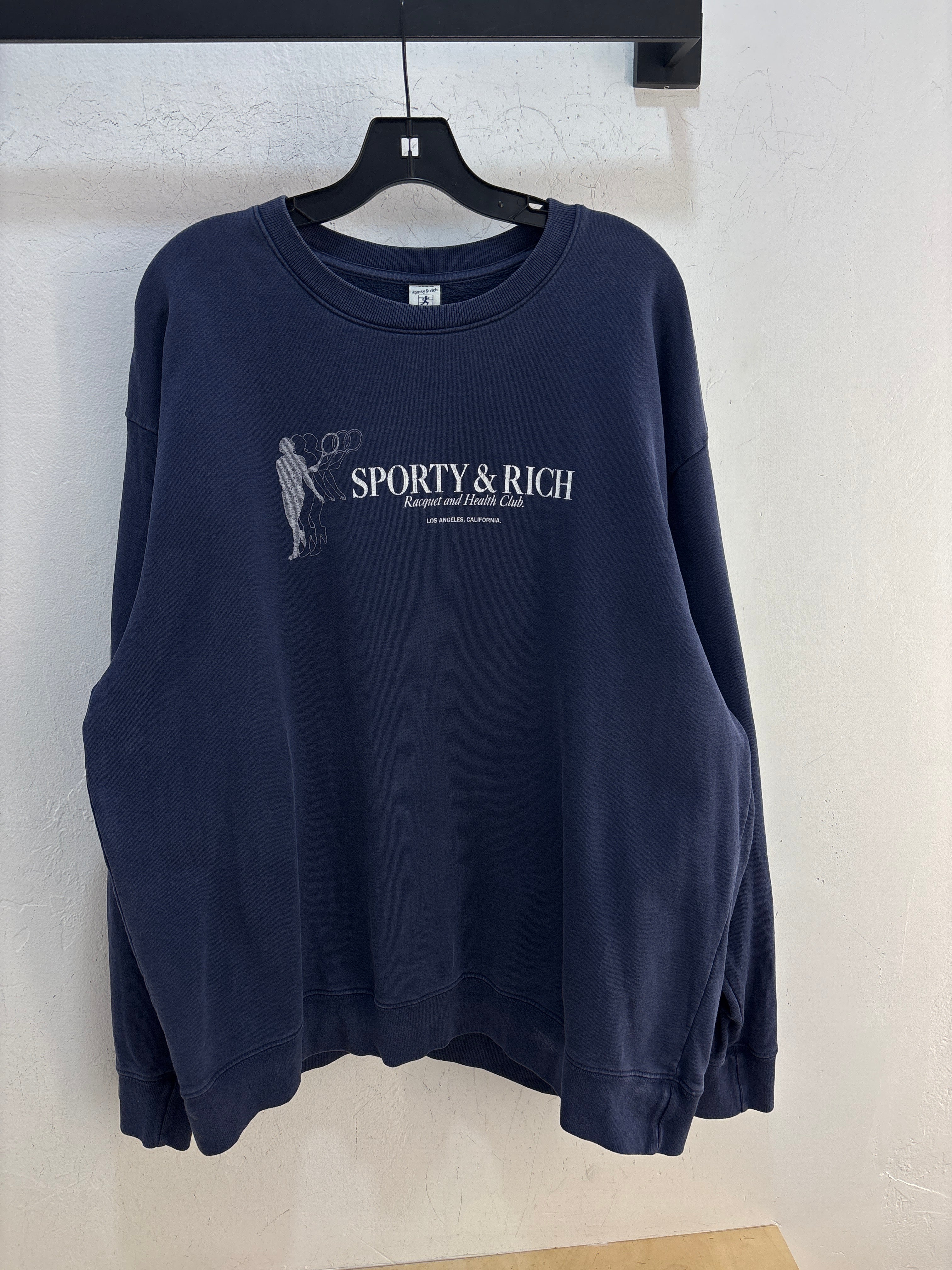 Sporty & Rich Navy Crew - Size XL