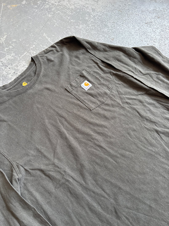 Carhartt grey pocket logo L/S - Sz L