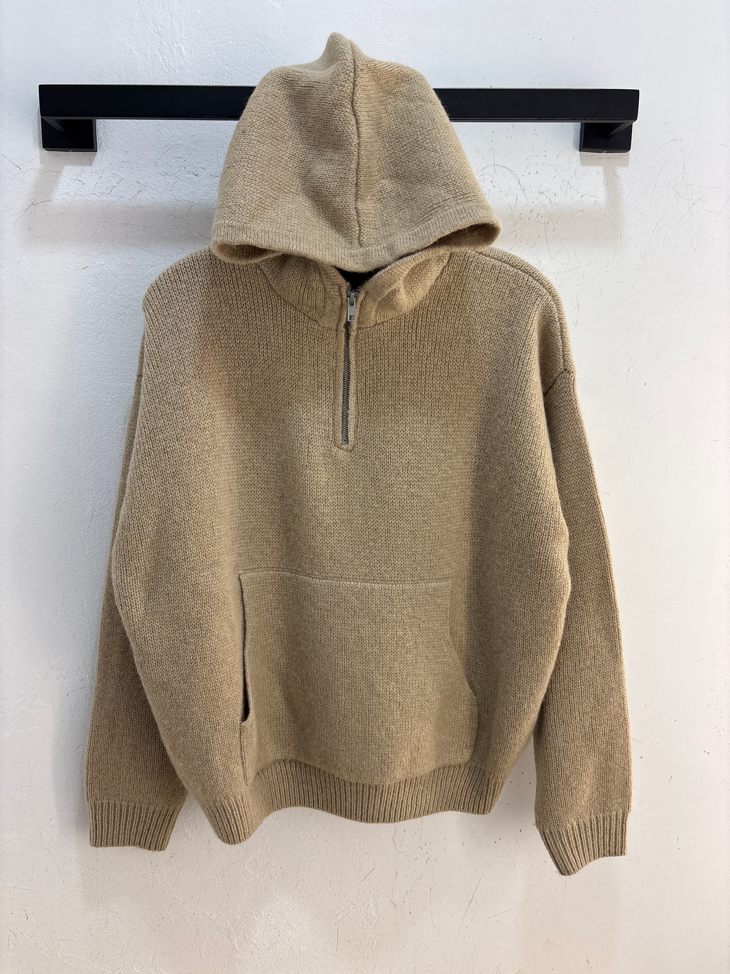 NEW Stussy Tan 1/4 Wool Zip -Size S