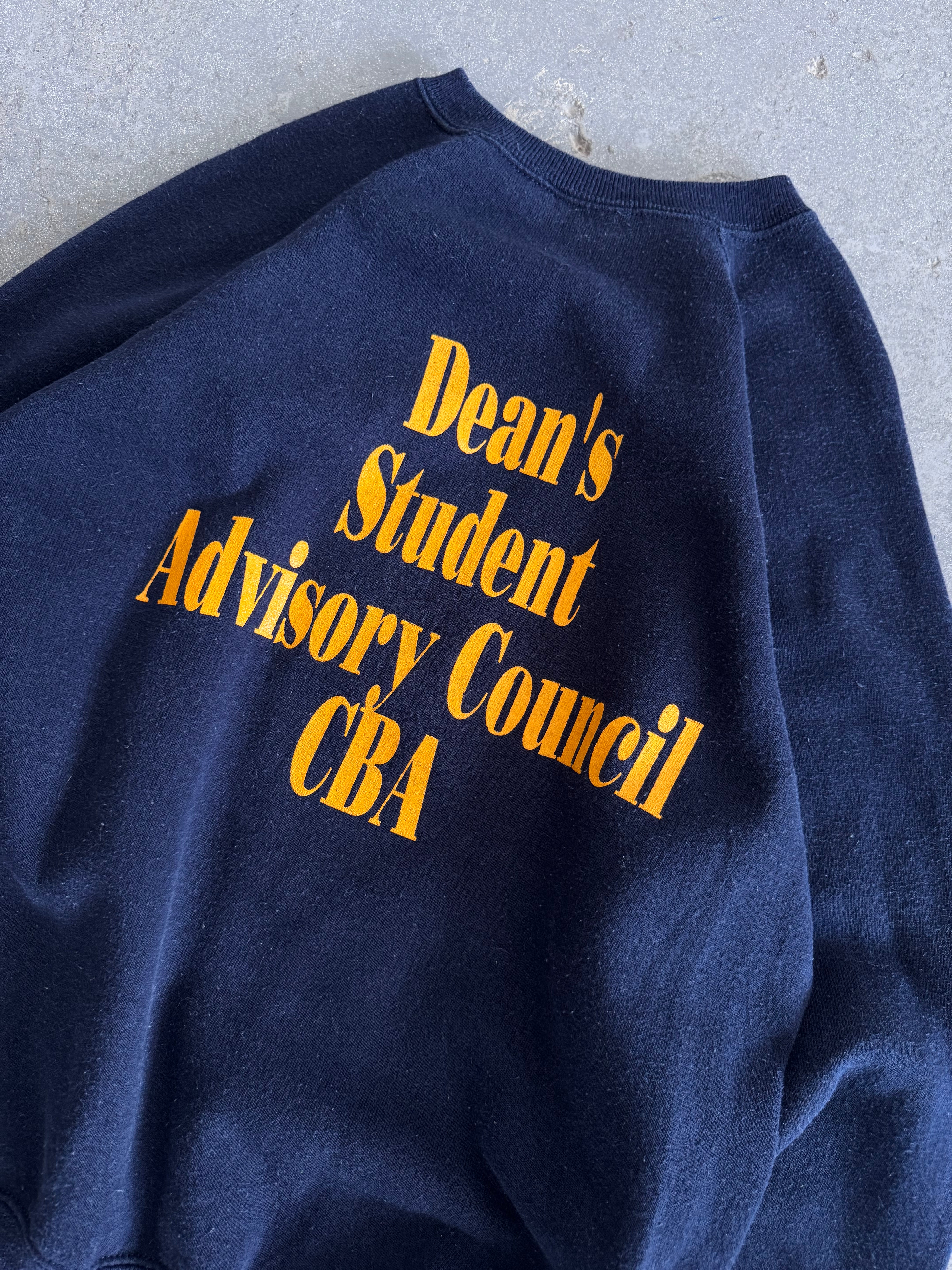90' University of Akron Navy crewneck - Sz L