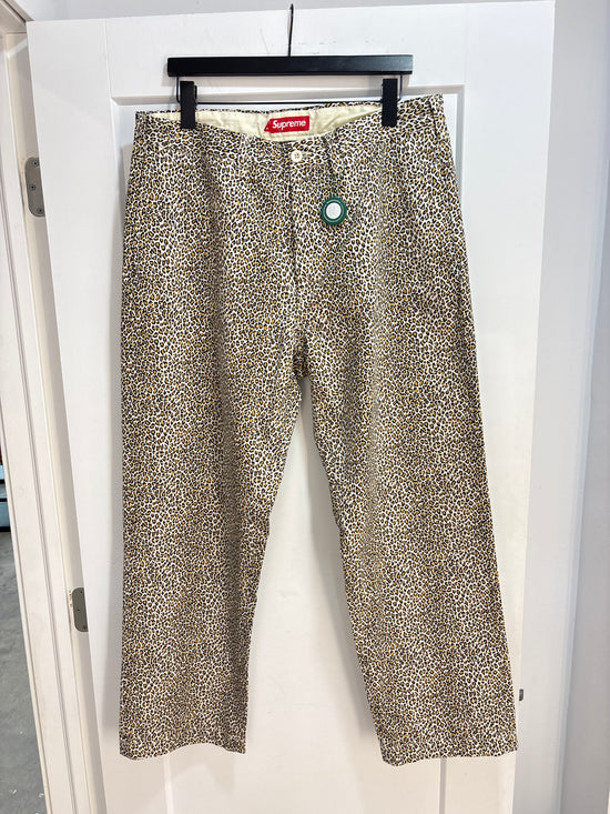NeW Supreme Leopard Chino Pants - Size 34