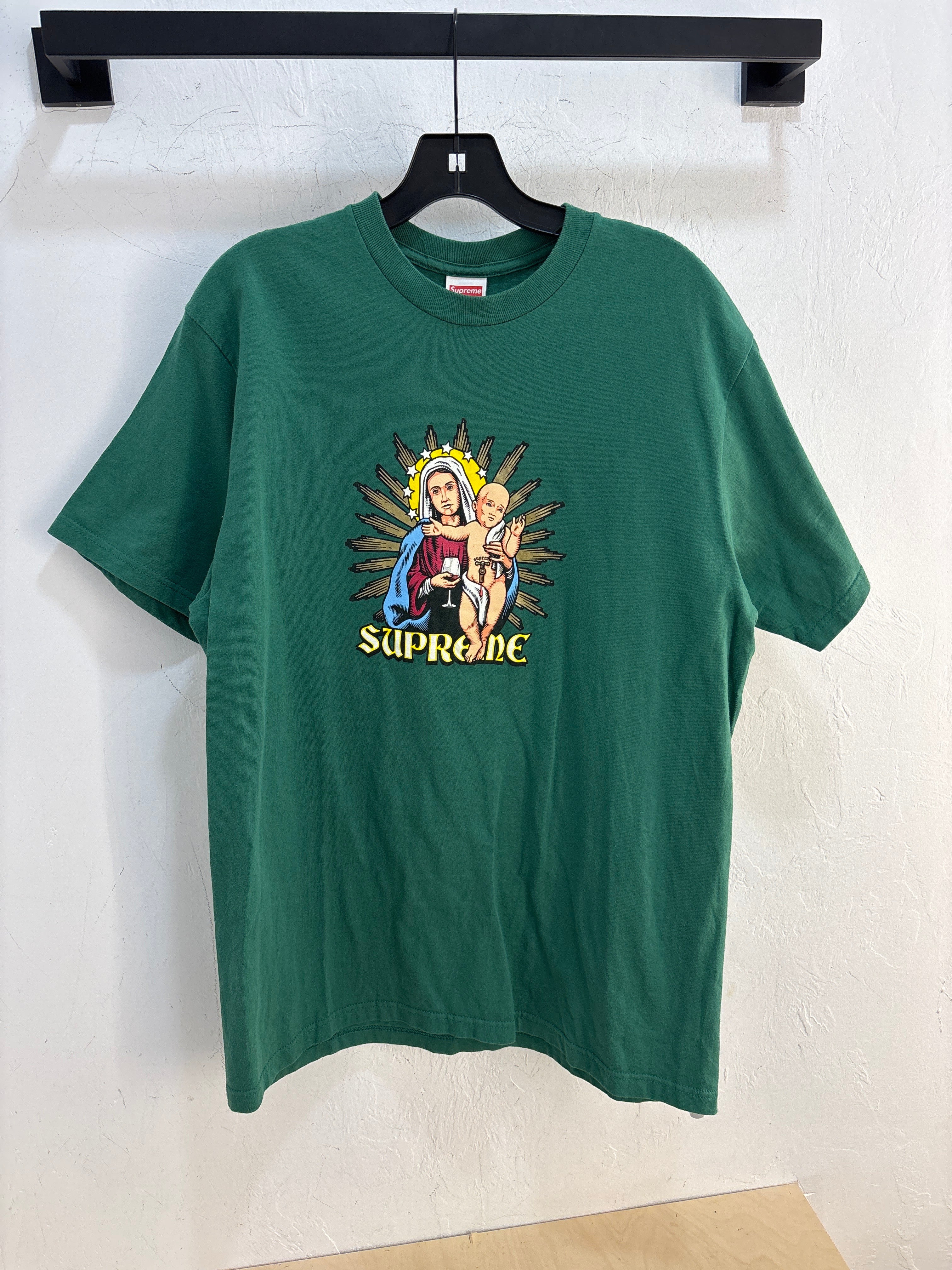 Supreme Virgin Mary Green Tshirt - Size L