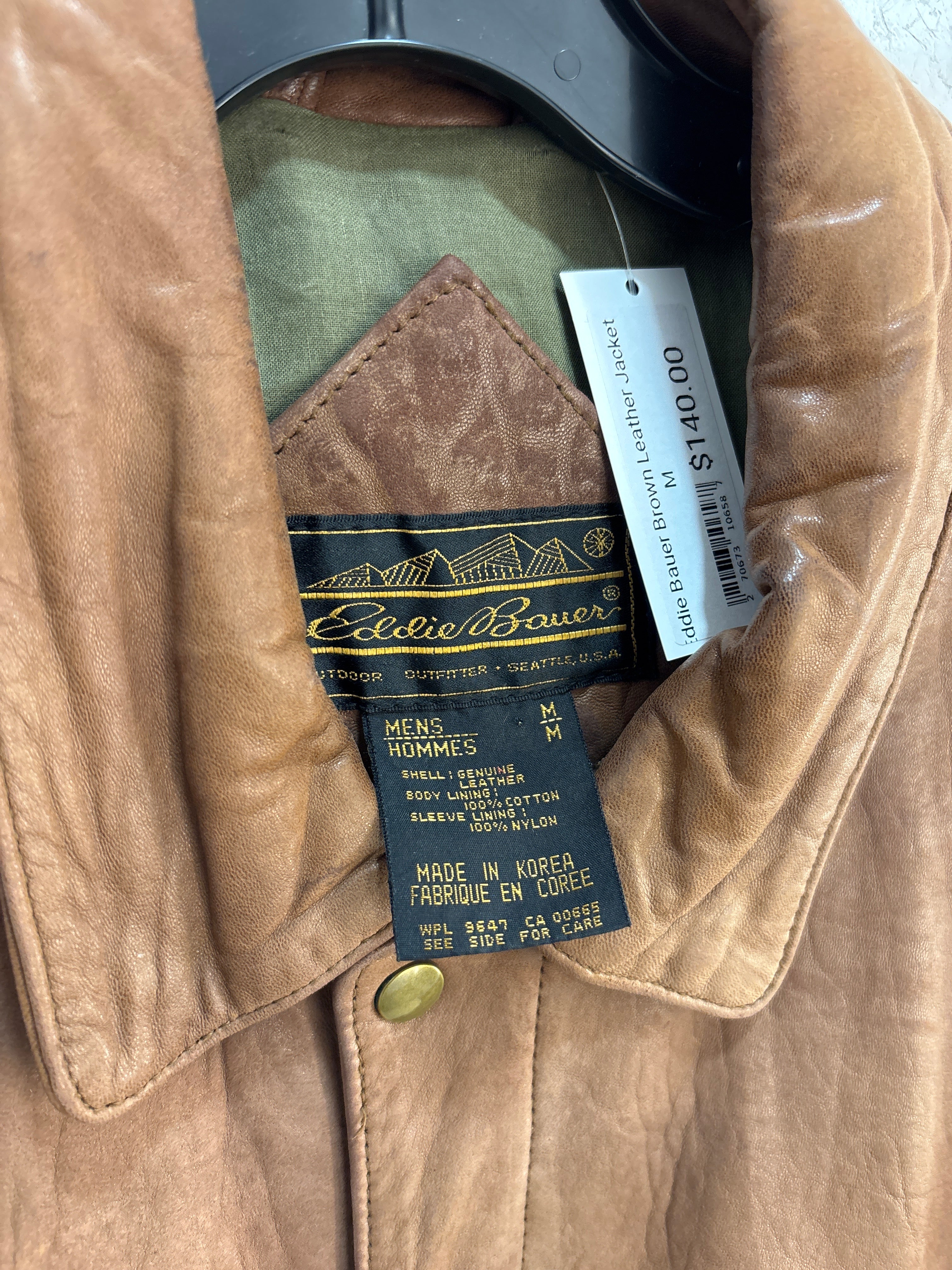Eddie Bauer Brown leather Jacket - Size M