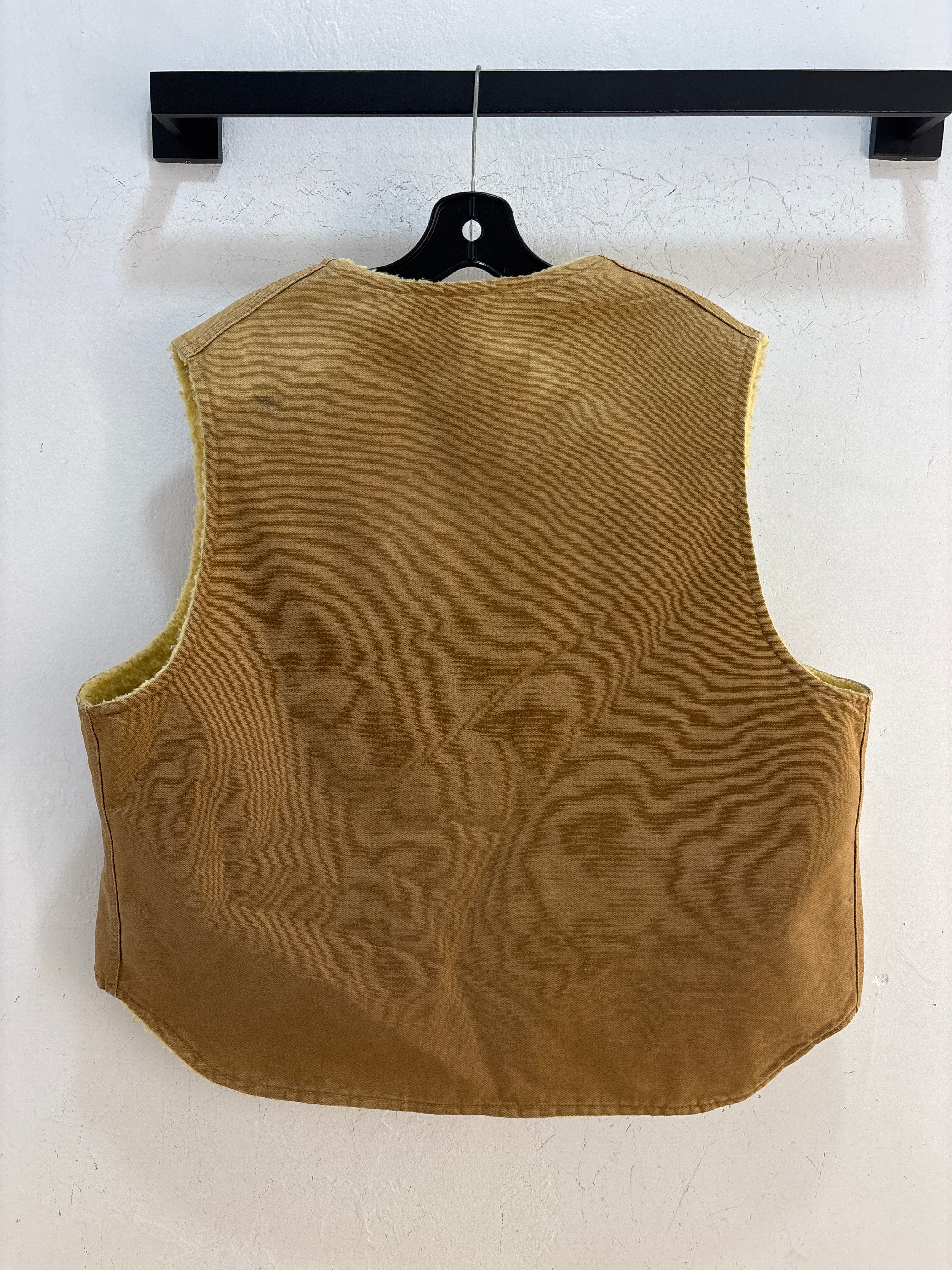 90’ Carhartt Buttet Sherpa Lined Worket vest - Size XL