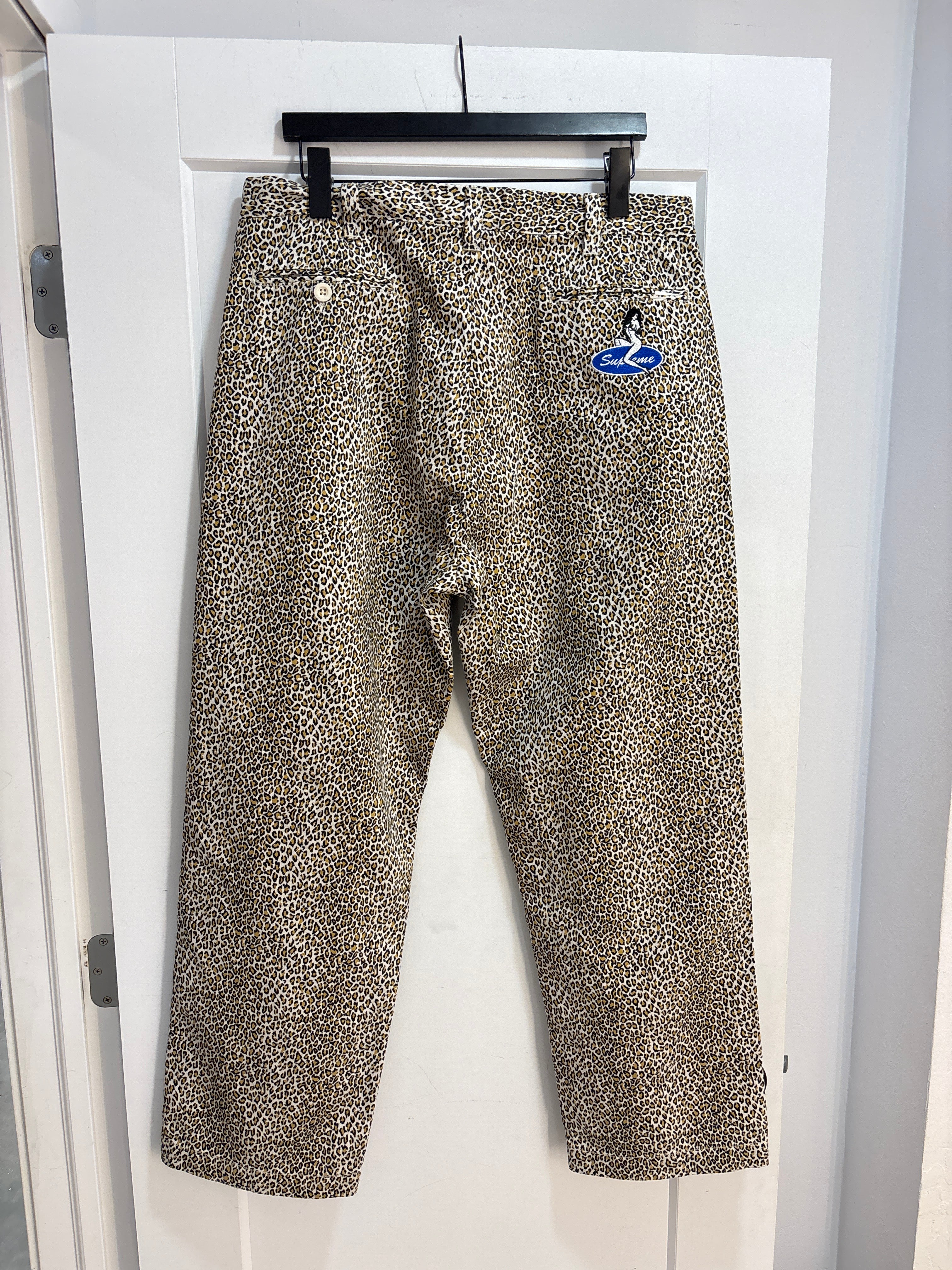 NeW Supreme Leopard Chino Pants - Size 34