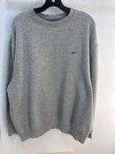 Y2k Nike Swoosh Grey Crewneck - Size XL