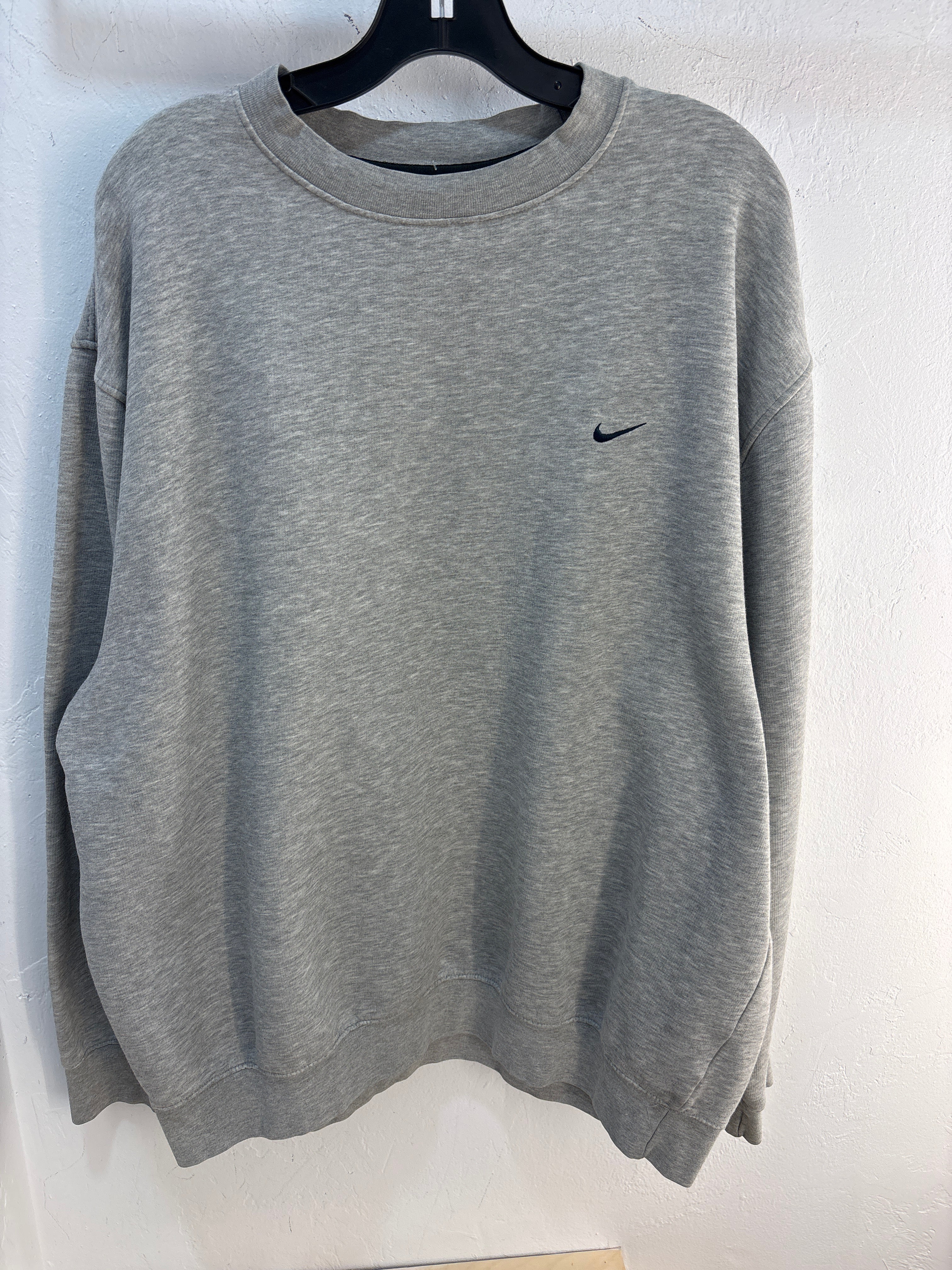Y2k Nike Swoosh Grey Crewneck - Size XL