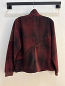 NEW Dime Plaid Polar Fleece Burgundy