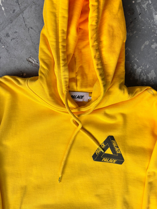Palace Yellow logo hoodie - Sz M