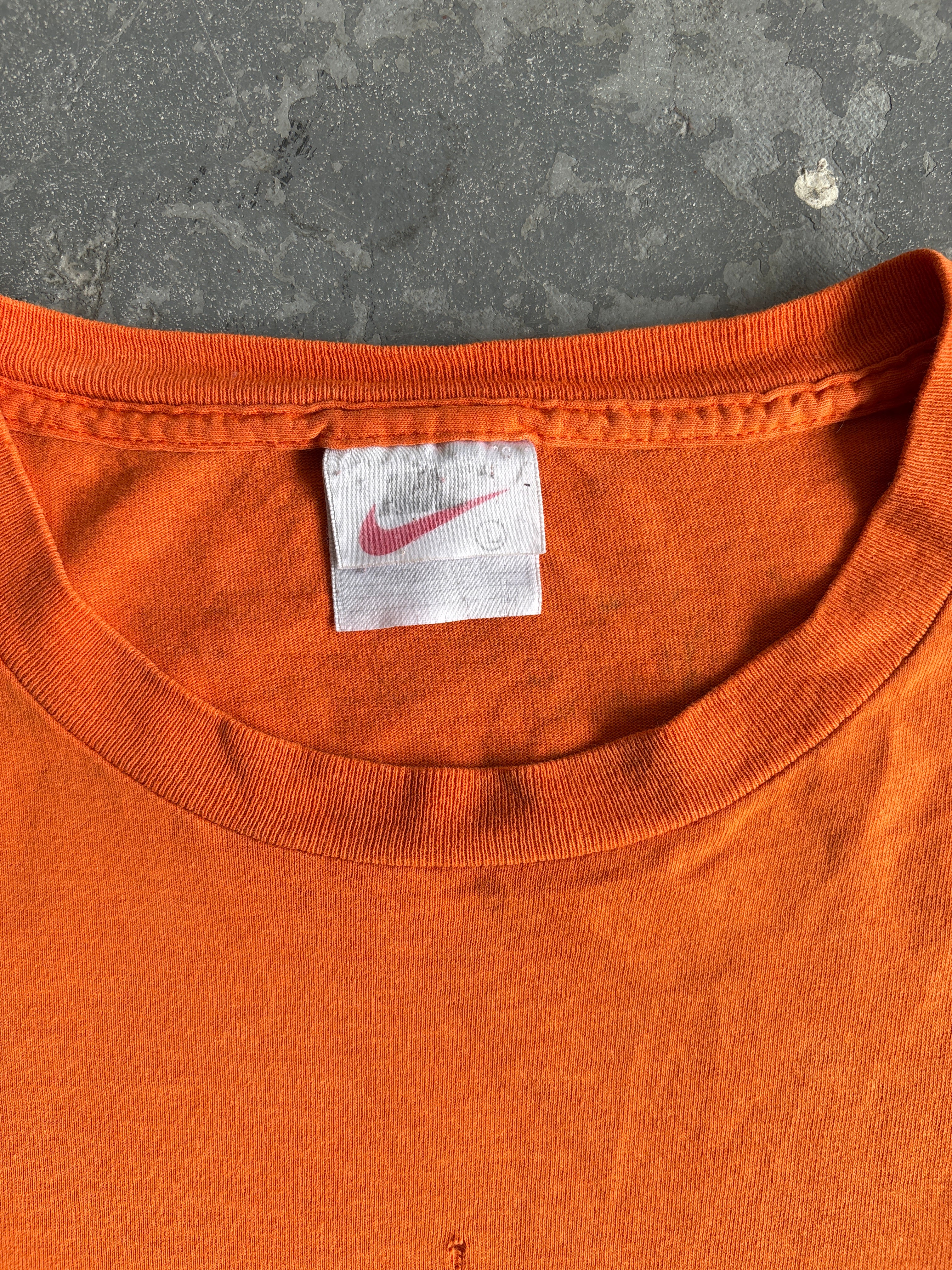 Nike orange logo tee - Sz L