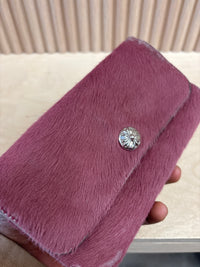 Chrome Hearts Pink Pony Hair Wallet