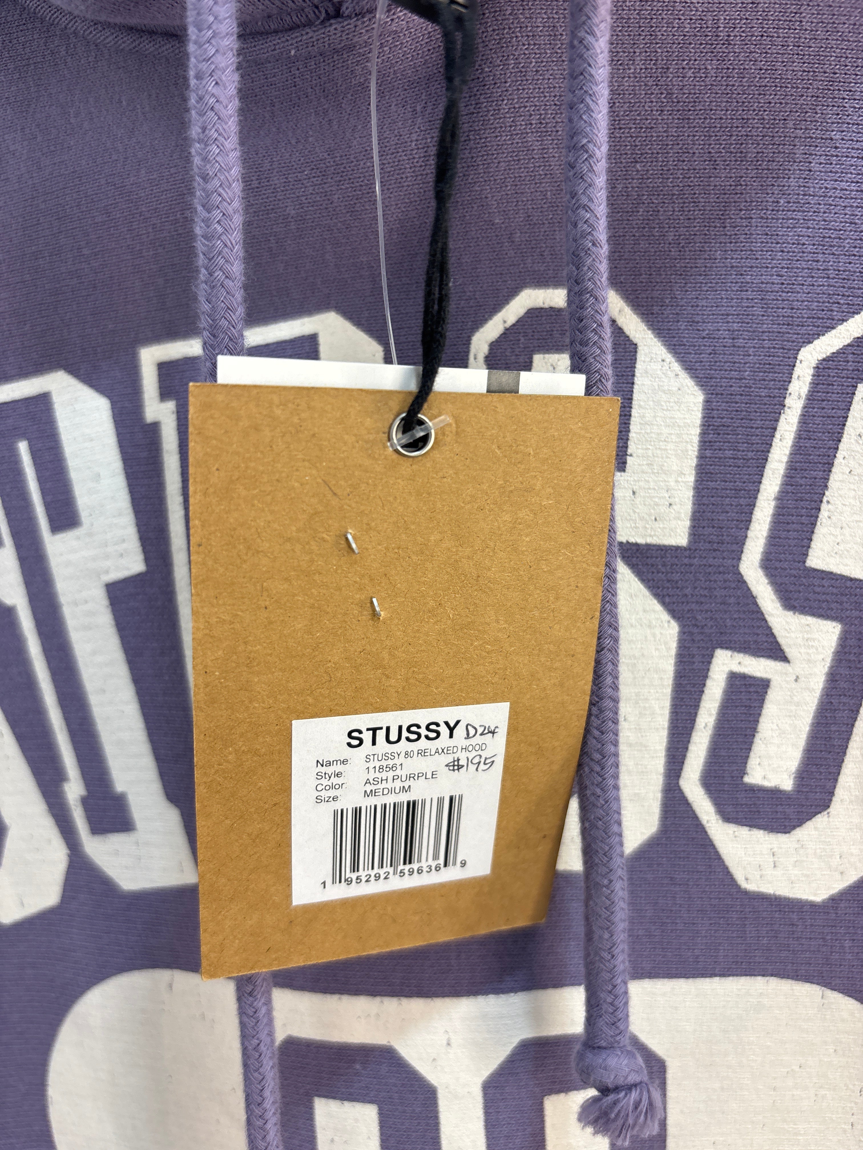 NEW Stussy 80 Purple Hoodie - Size M