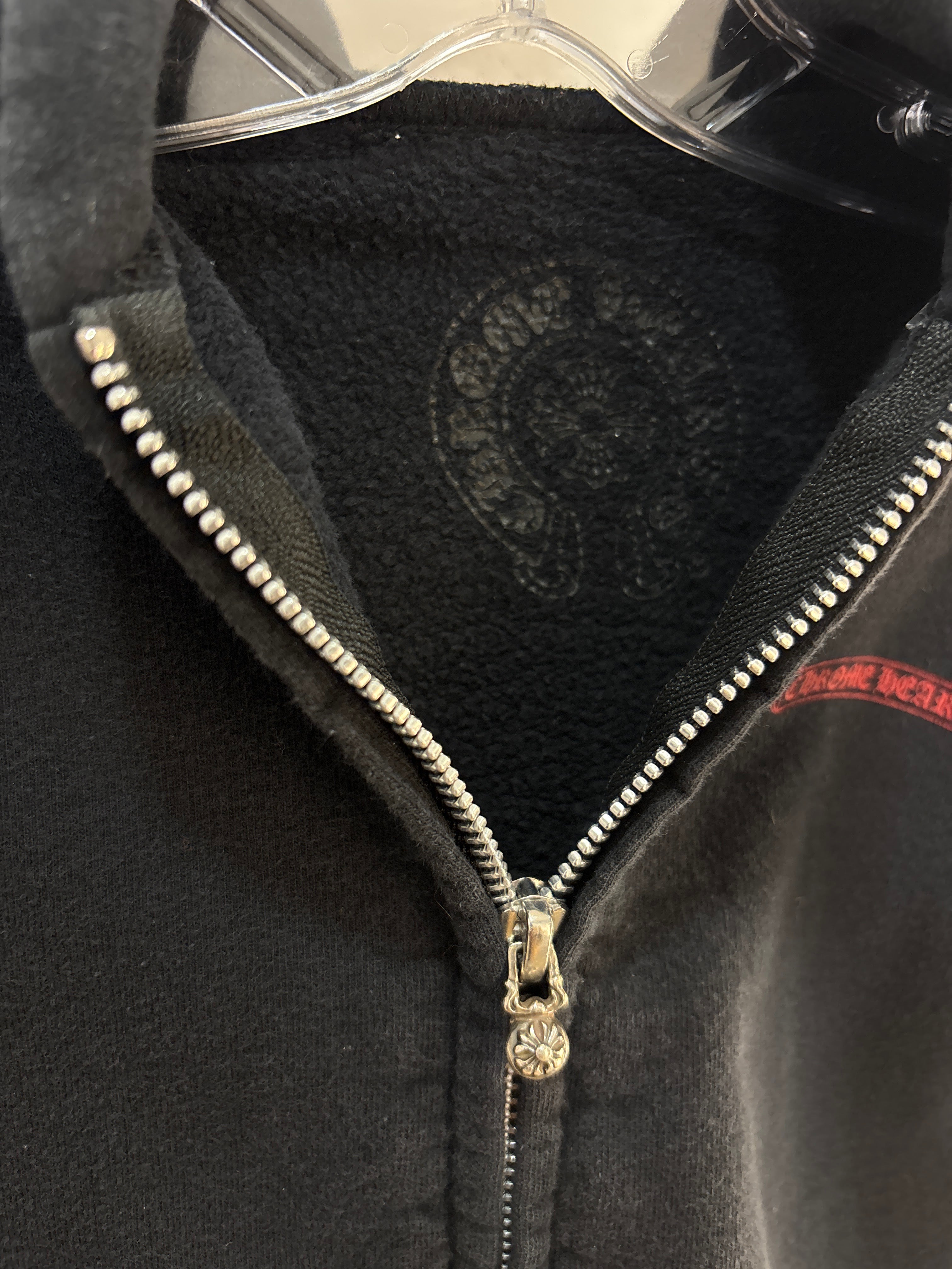 Lil Chrome Hearts Red/Black Zipup Hoodie - Size 4T