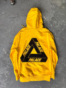 Palace Yellow logo hoodie - Sz M