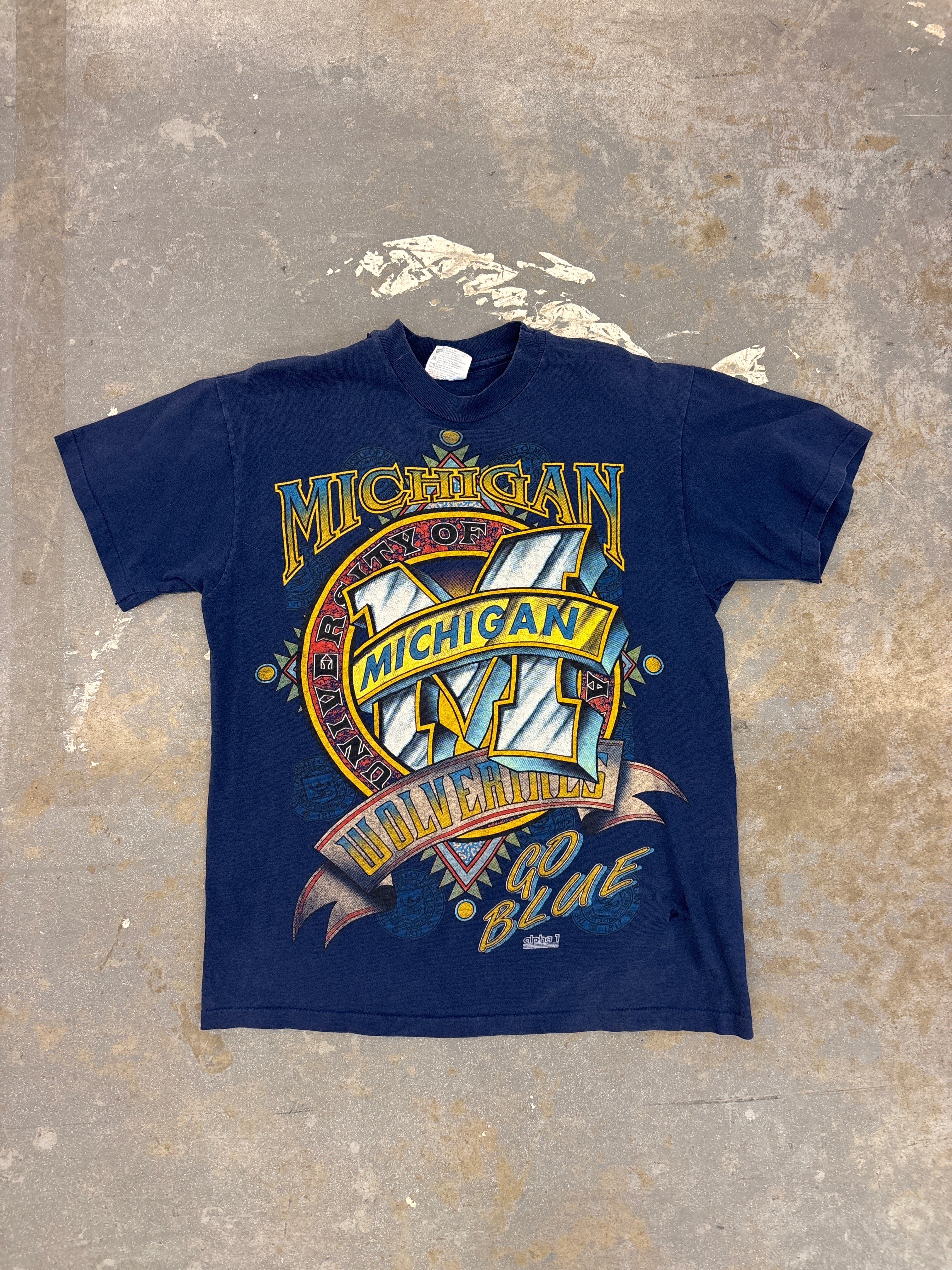 90s Michigan Wolverines tee - Sz M