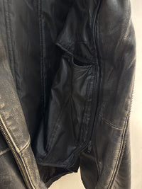 Bazik Black Leather jacket- Size XL