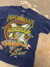 90s Michigan Wolverines tee - Sz M