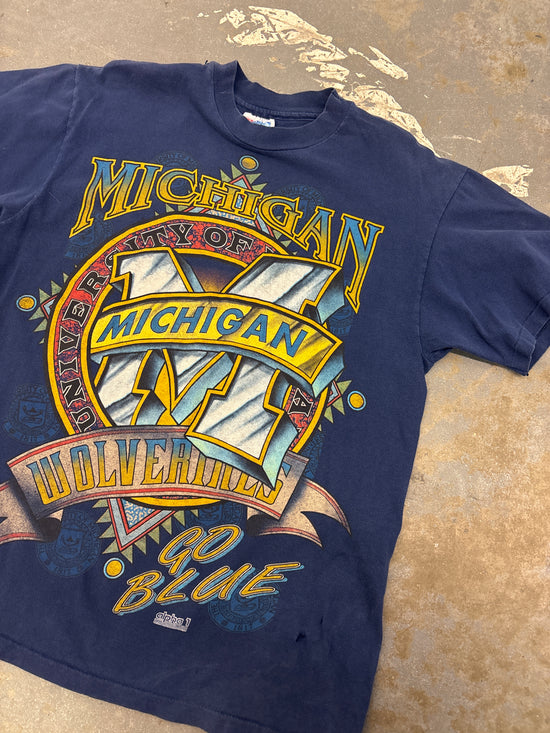 90s Michigan Wolverines tee - Sz M