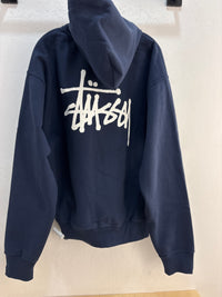 NEW Stussy Navy Zipup Hoodie - Size XL