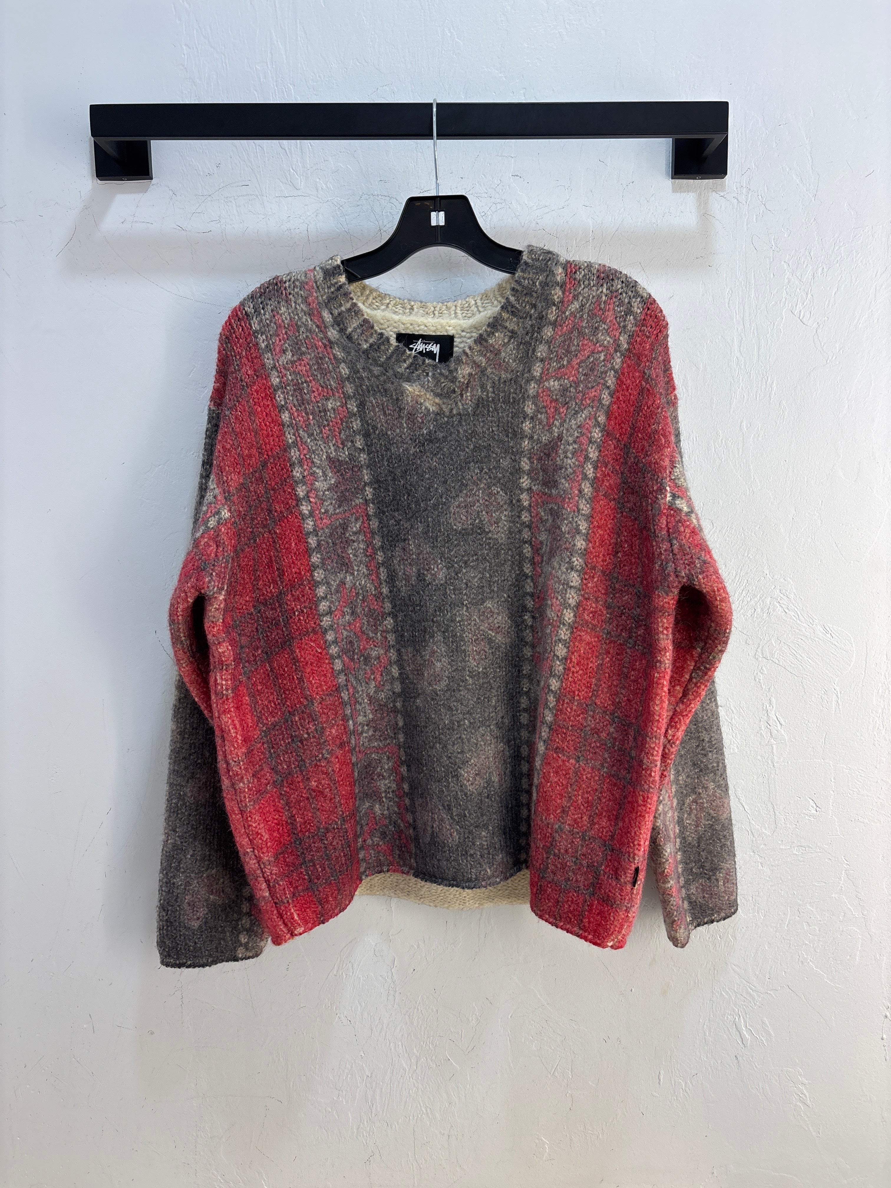 NEW Stussy Wool/Alpaca V-Neck Sweater - S