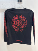 Lil Chrome Hearts Black/Red Longsleeve - Size 2T