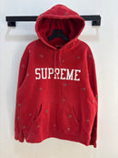 Supreme Red Ring Hoodie - Size M (Stained)