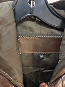 Custom Leather Brown Hooded Jacket - Fit M