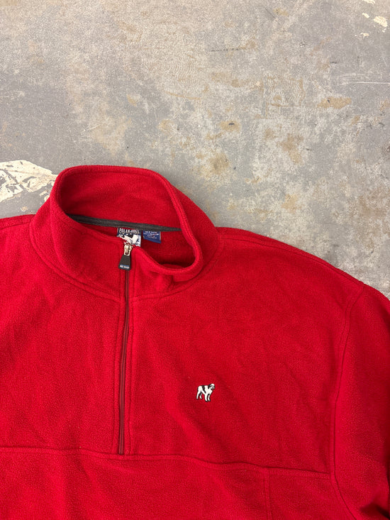 Y2K Big Dog red 1/4 zip fleece - Sz XXL