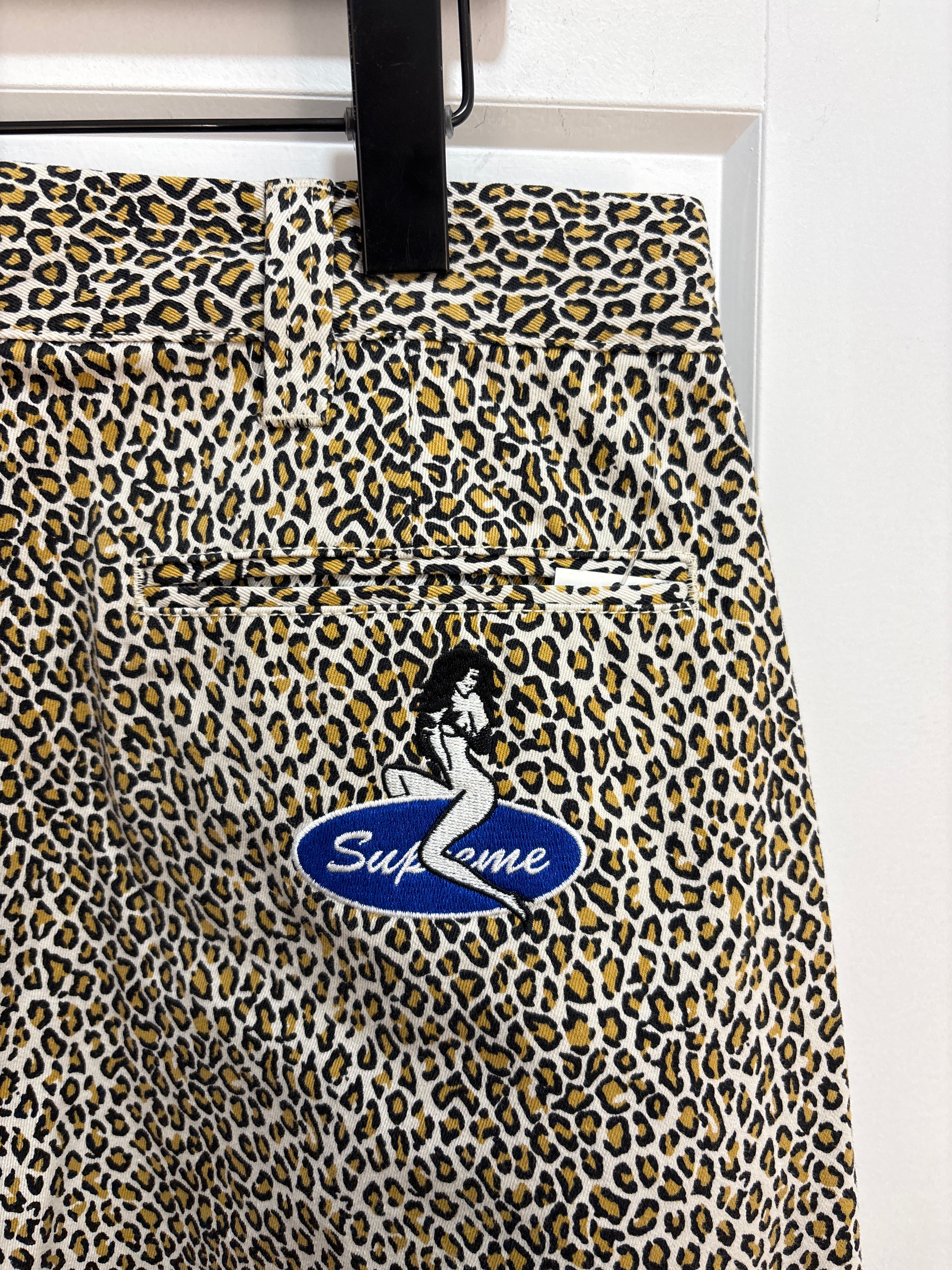NeW Supreme Leopard Chino Pants - Size 34