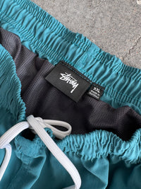 Stussy Teal logo trunk - Sz XXL