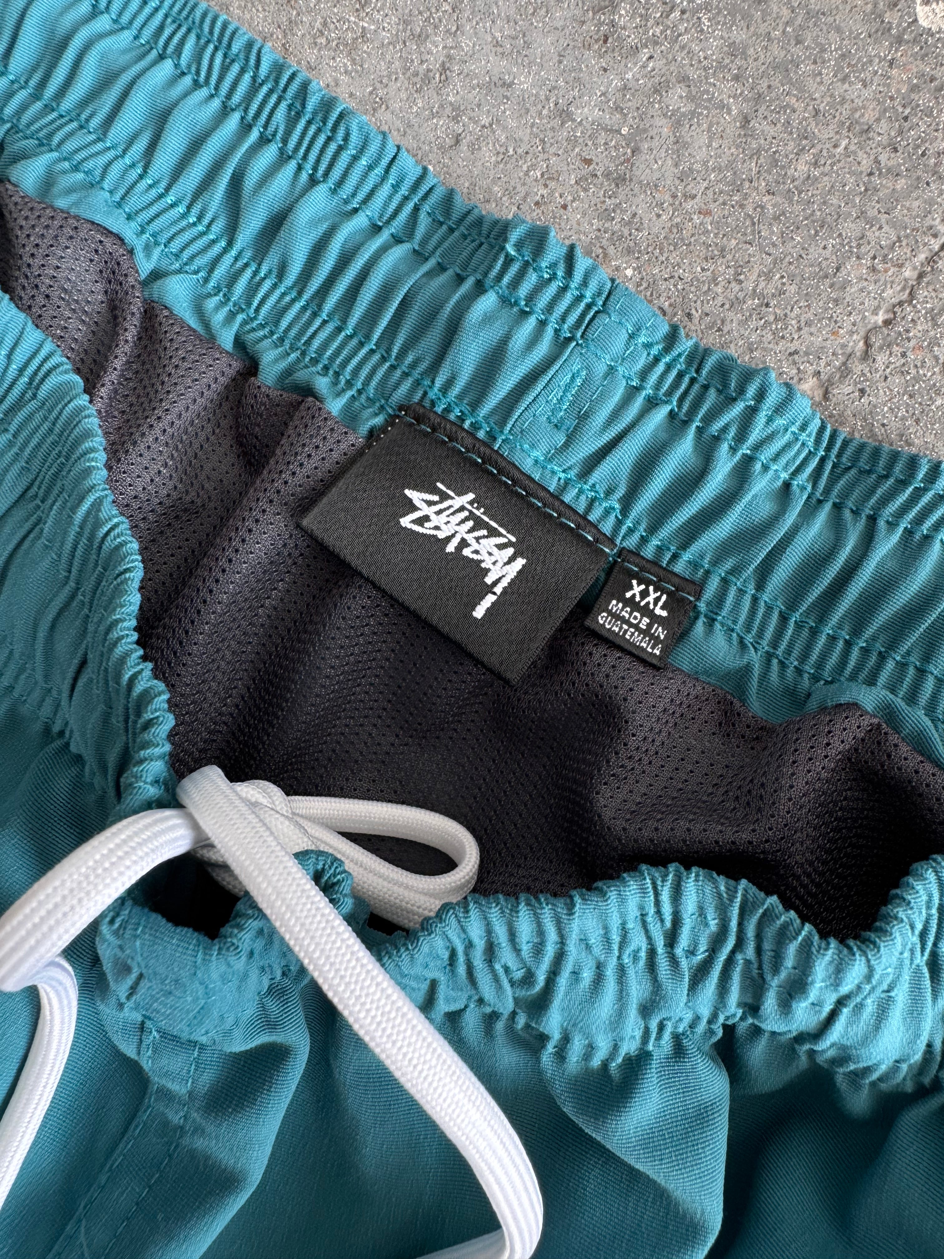 Stussy Teal logo trunk - Sz XXL