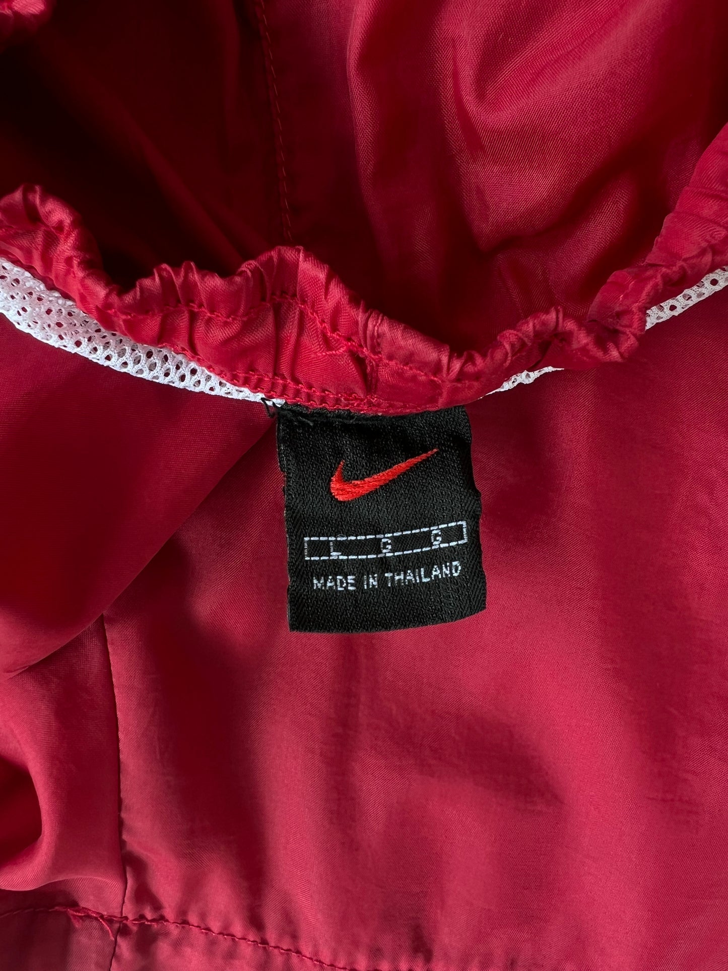 90s Nike Swoosh Red/Navy/White trunk short - Sz L
