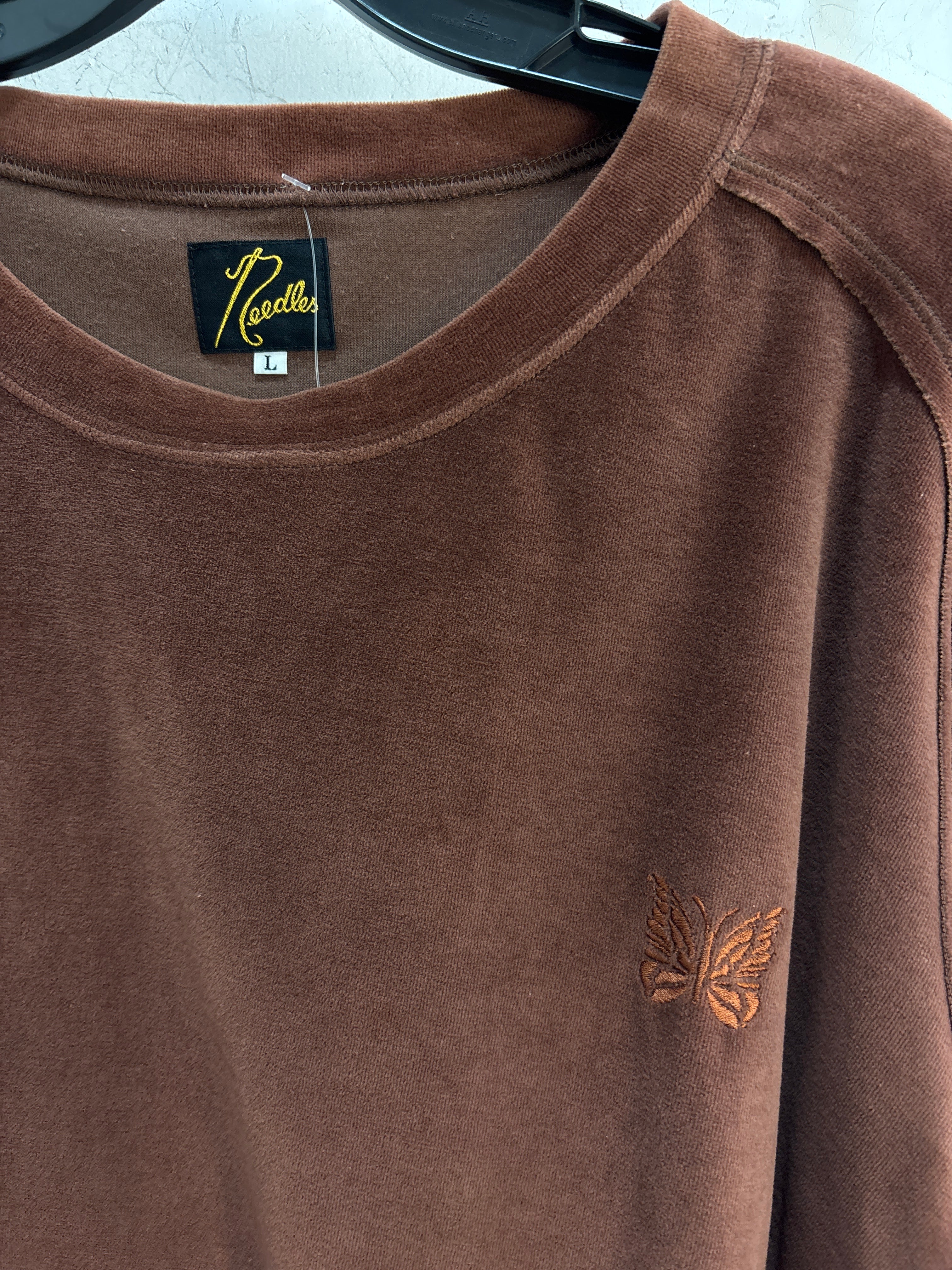 Needles Velour Brun T-Shirt- Size L