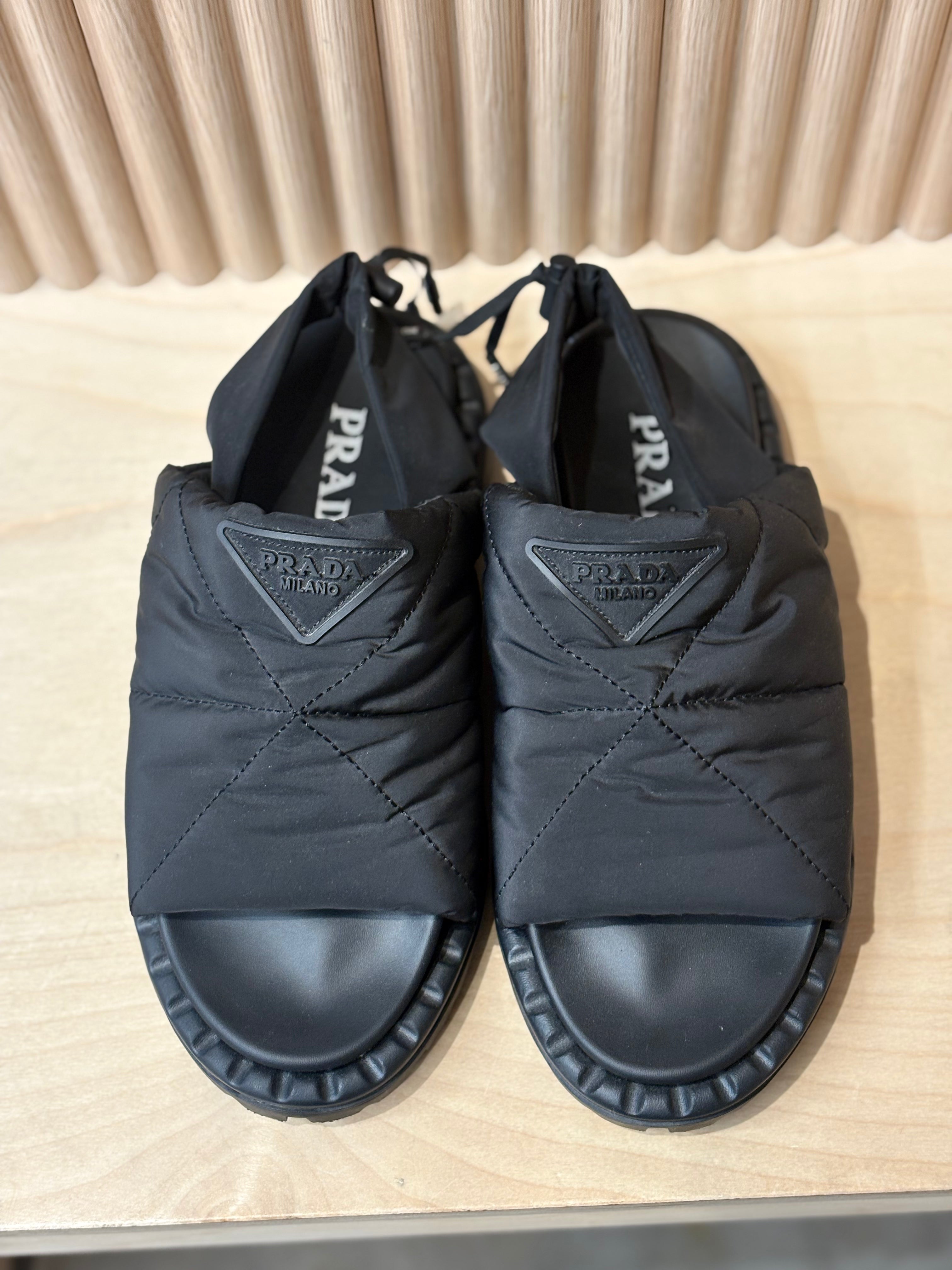 Prada Nylon Quilted sandals - size 8