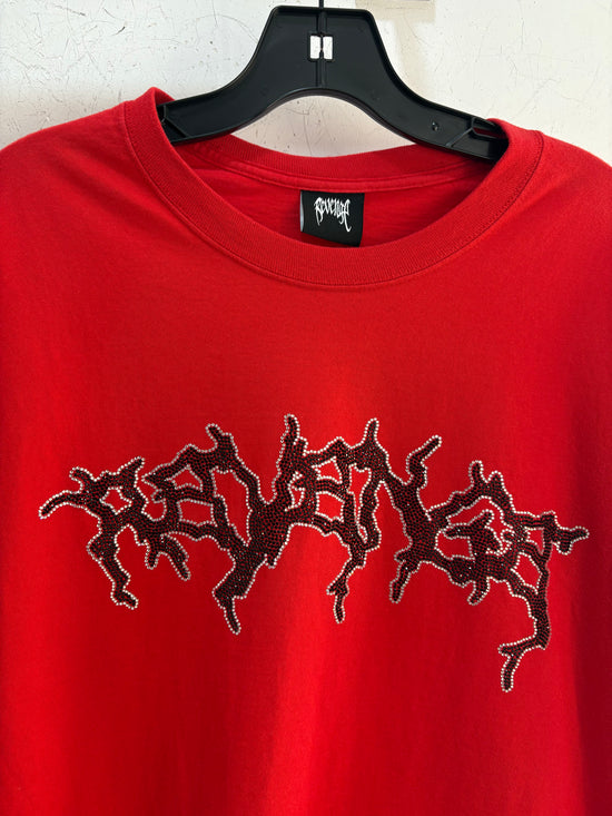 Revenge Red Swarkovski Tee - XL