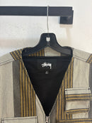 Stussy Striped Cargo Vest - M