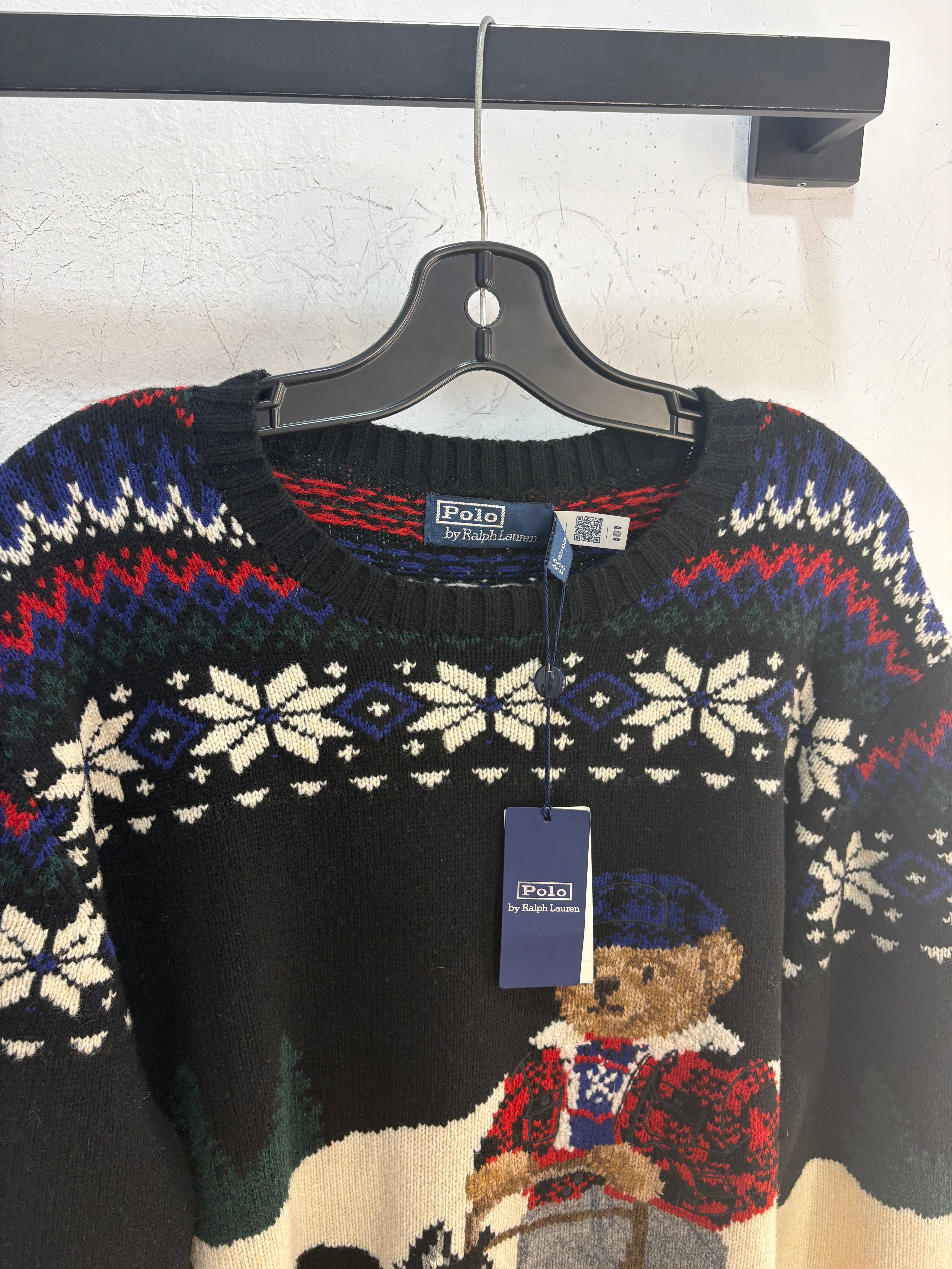 NWT Polo RL Husky Bear Wool Knit - L