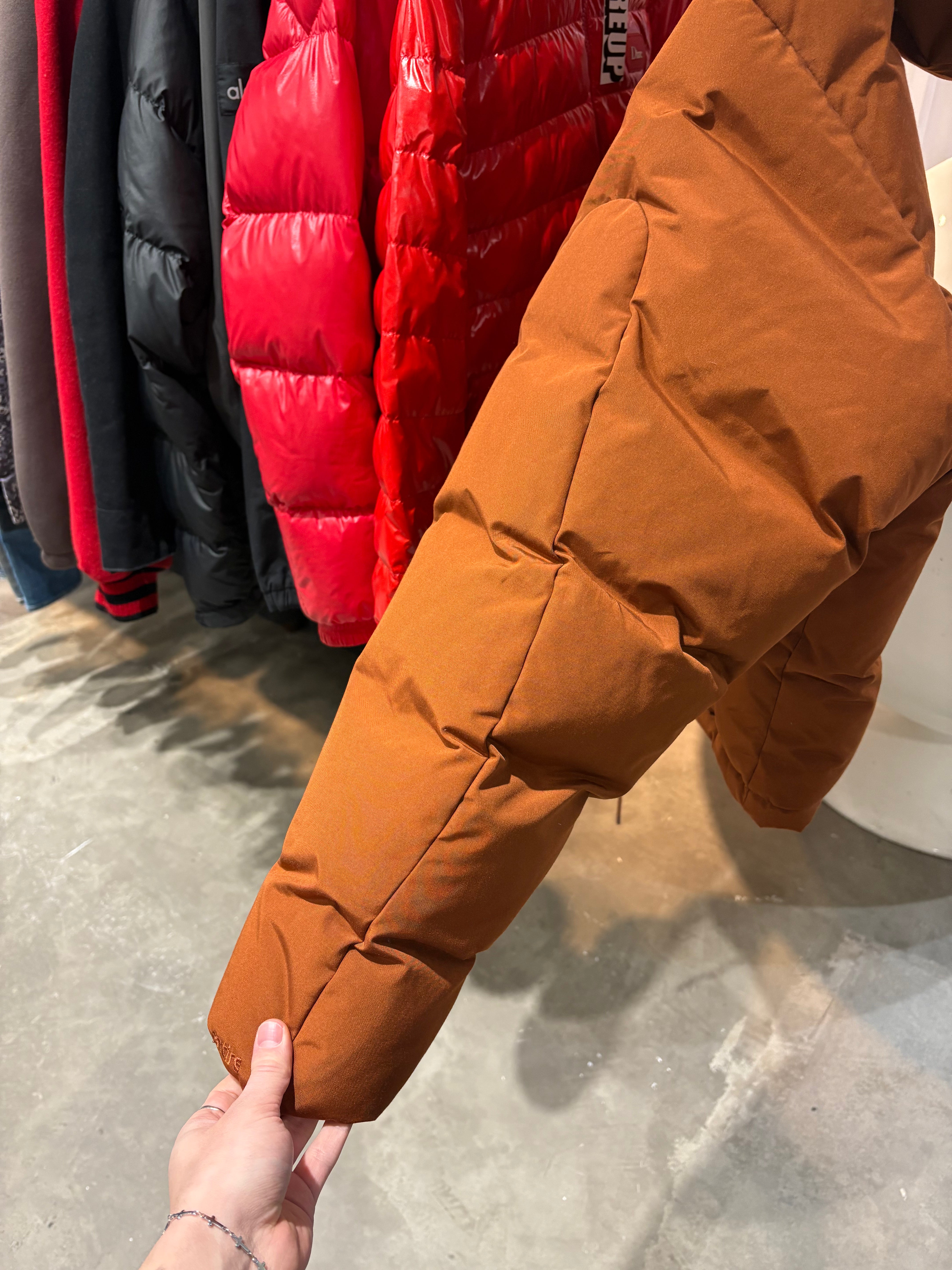 Entire Studios mega caramel puffer jacket