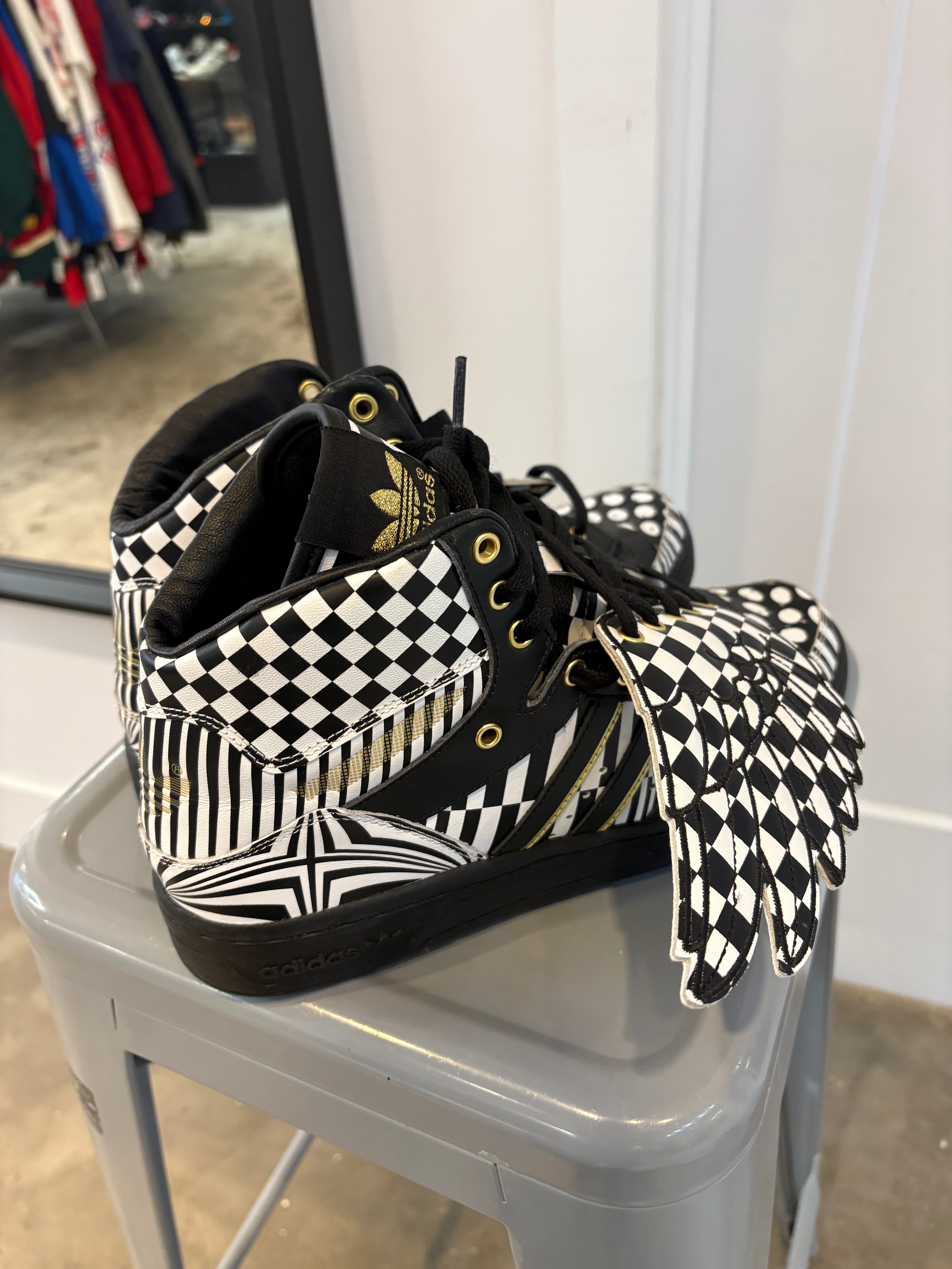 Adidas Jeremy Scott Checkered Wings - 8.5US