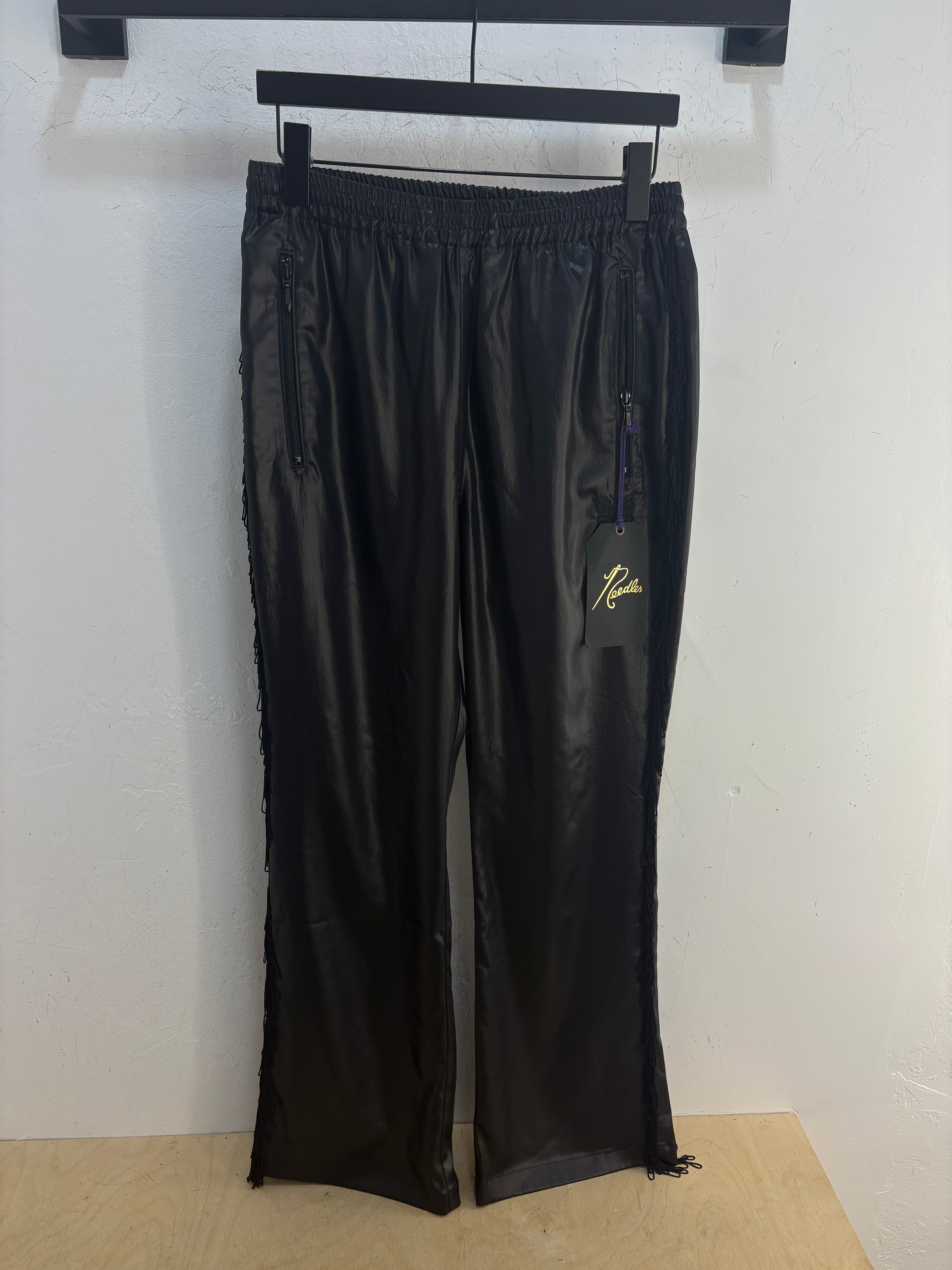 Pantalon en similicuir New Needles frange - taille S