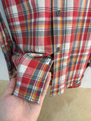 Stussy Plaid purple tag flannel - size L