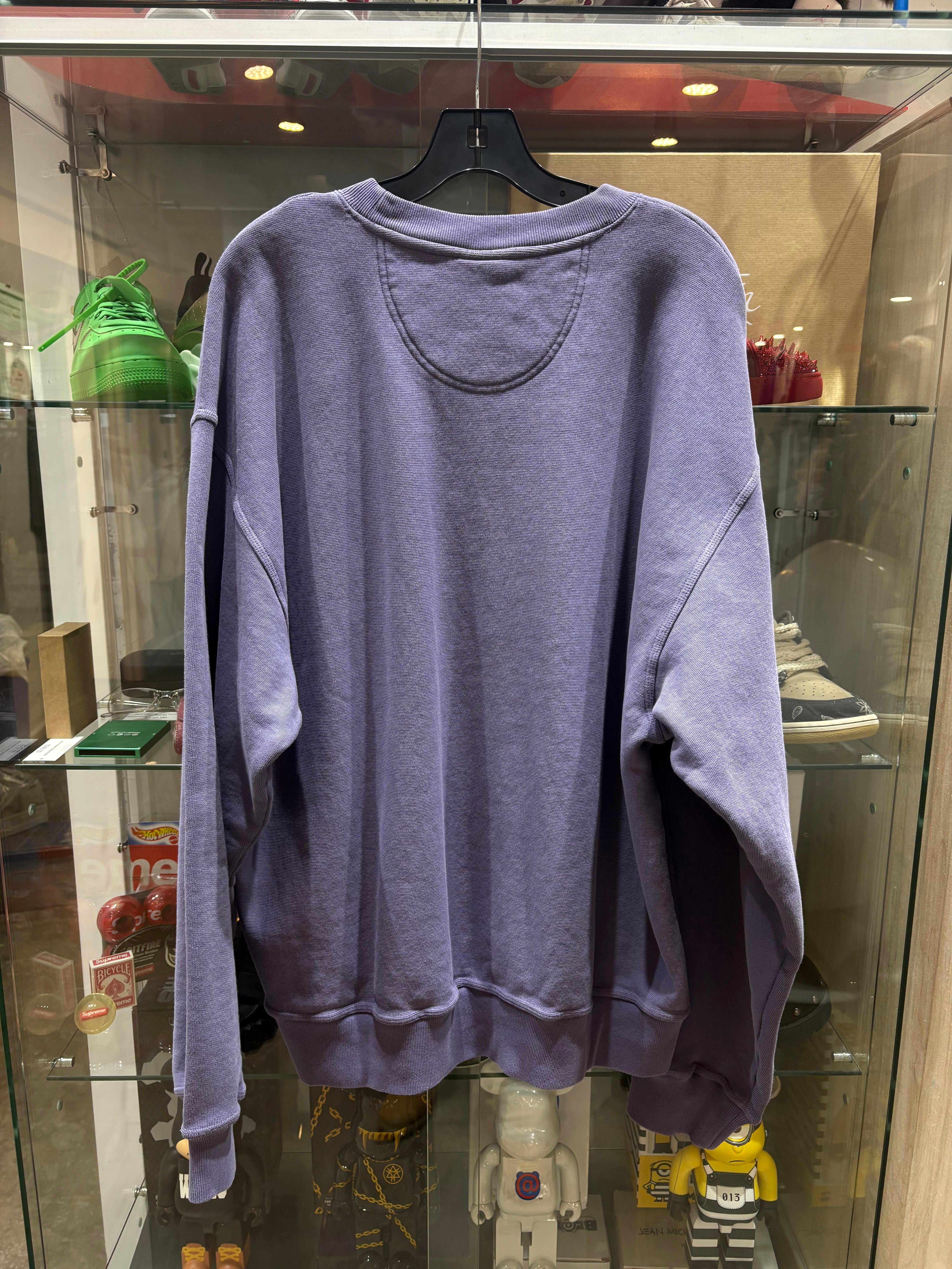 Nouveau sweat-shirt Stussy Purple Dye avec logo - taille XXL