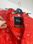 Dime glossy red puffer jacket - size XL