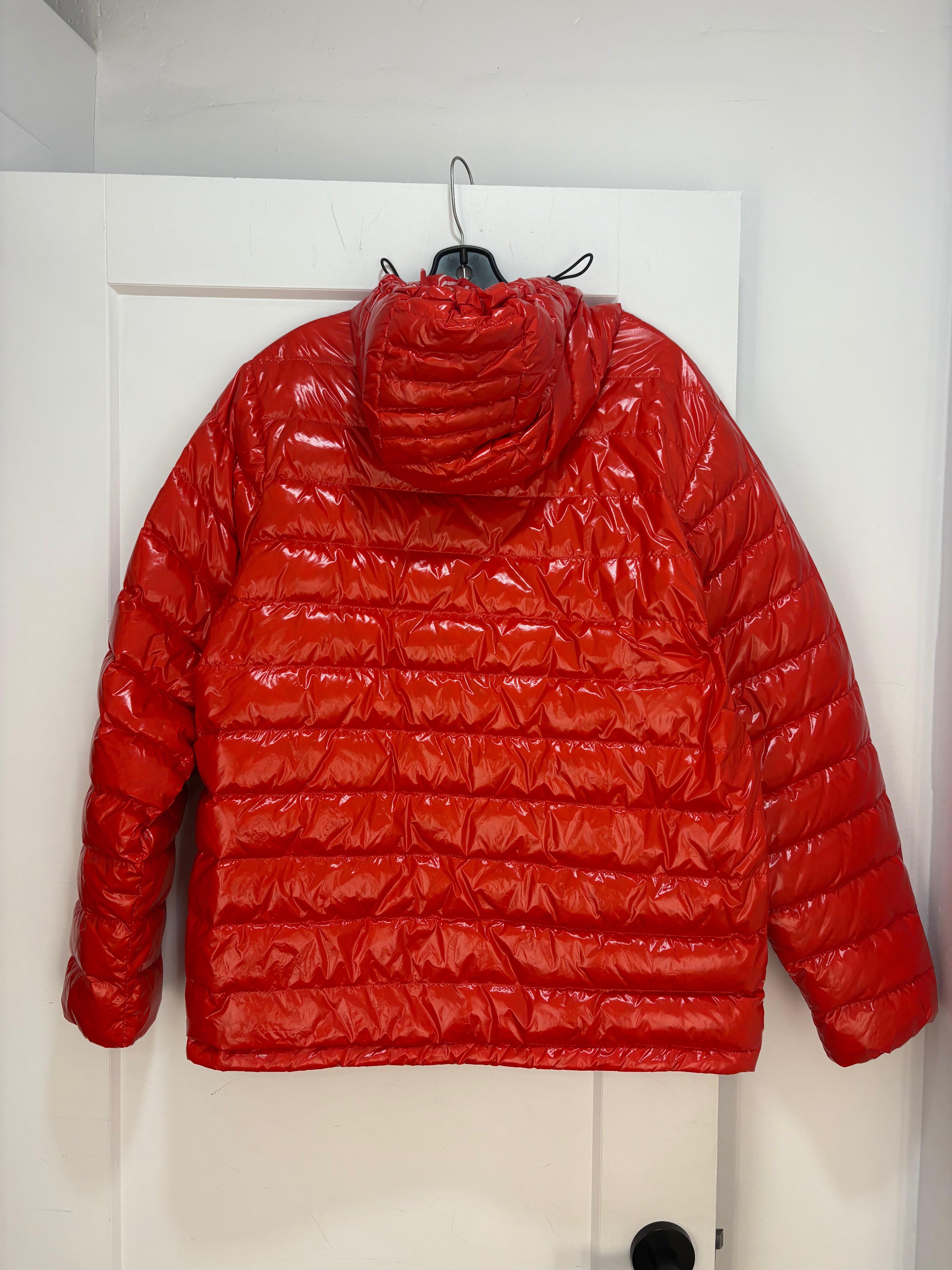 Dime glossy red puffer jacket - size XL