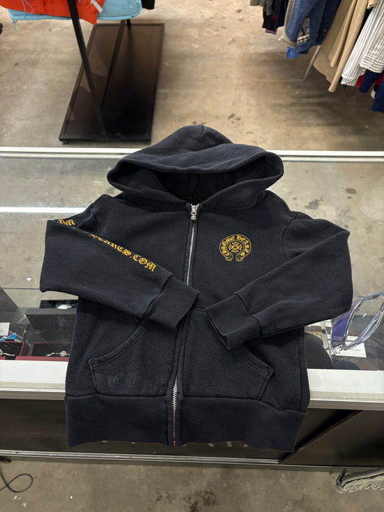 Chrome Hearts yellow zip up logo hoodie - baby size 4T