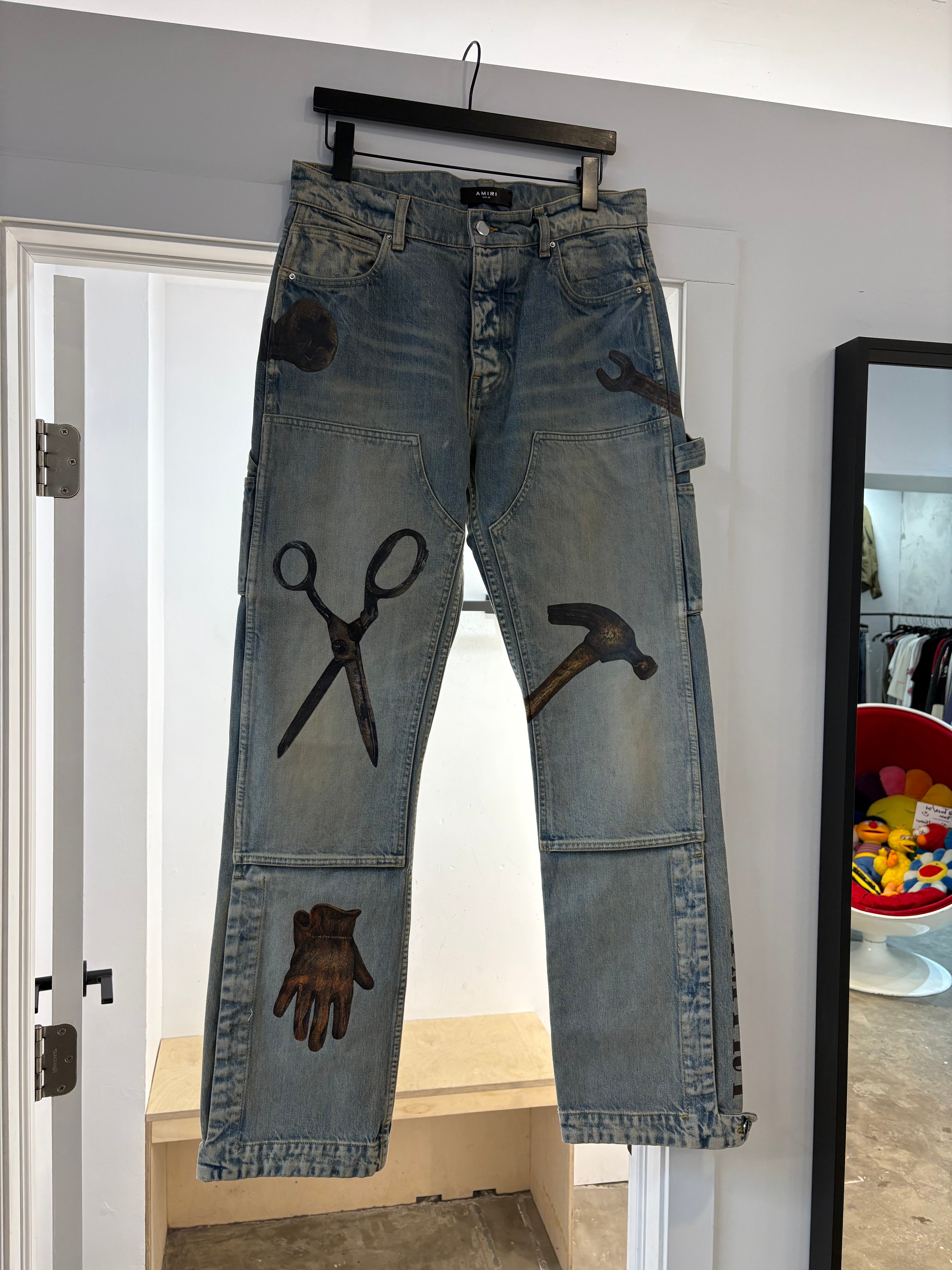 Pantalon en denim New Amiri pour charpentier - taille 32