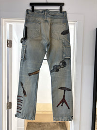 Pantalon en denim New Amiri pour charpentier - taille 32