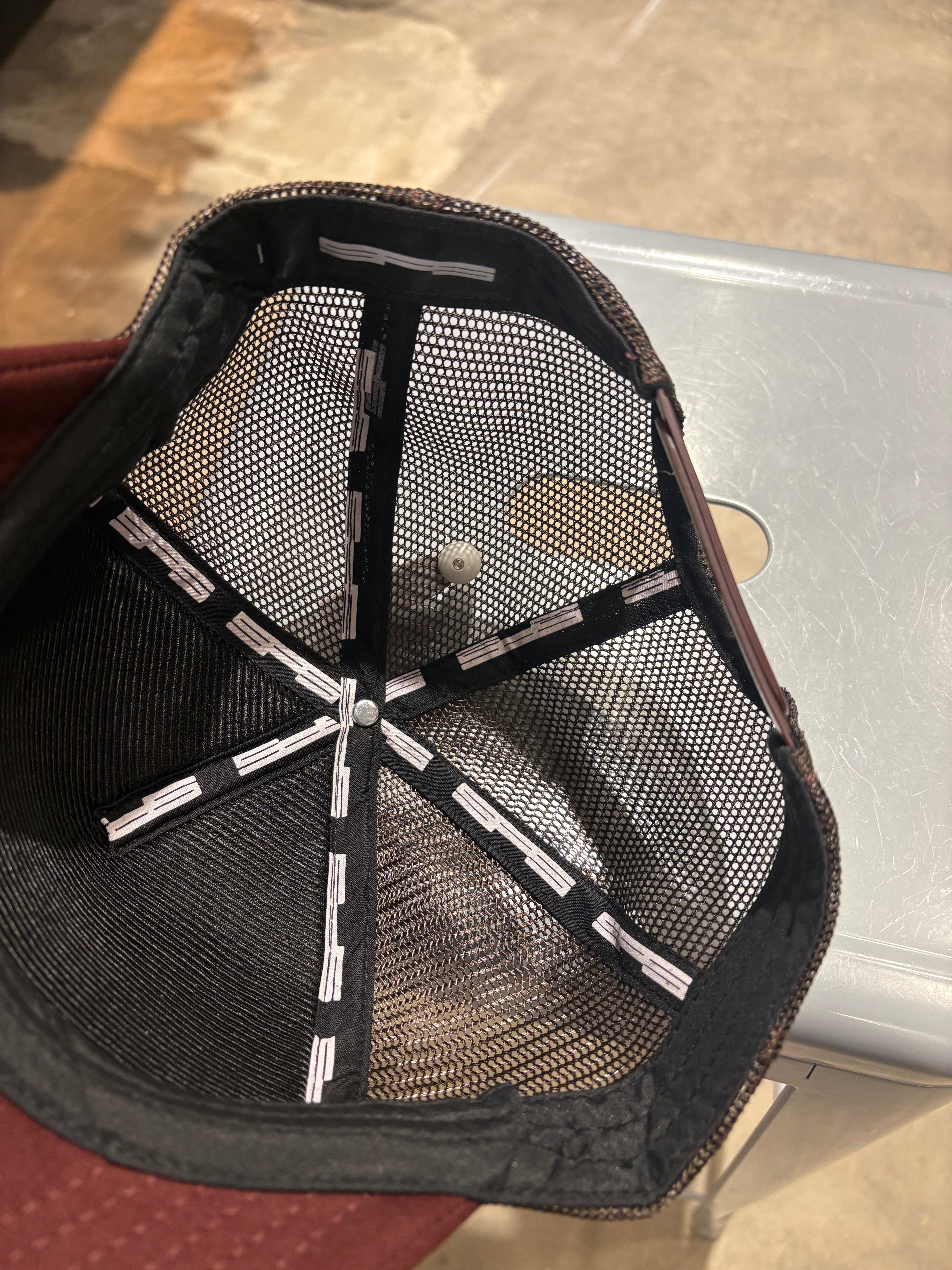 New Sp5der Brown swarkovski trucker hat