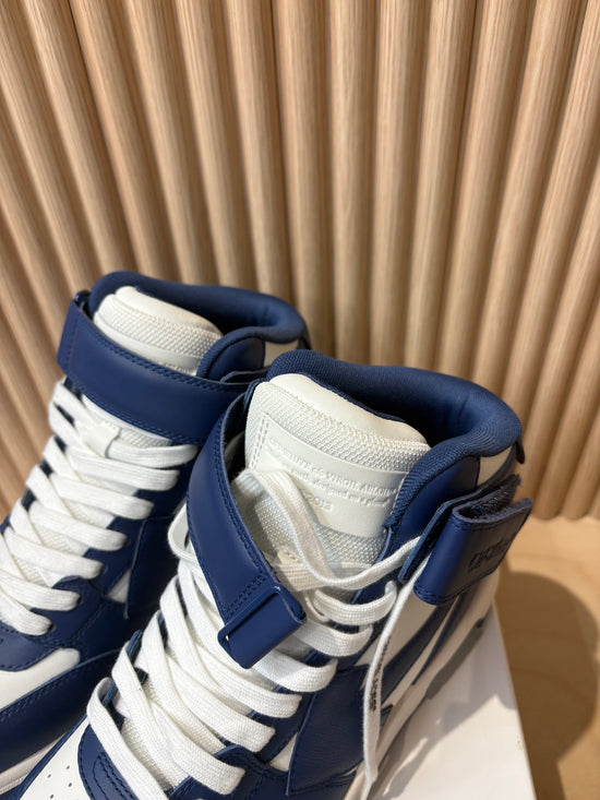 NEW Off-white Out of Office navy hightop sneaker - size 8