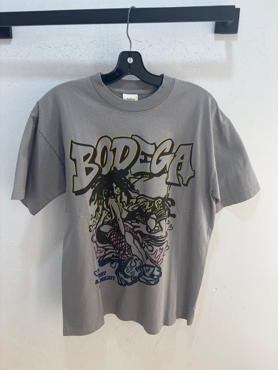 T-shirt gris New Bodega All Night - taille M